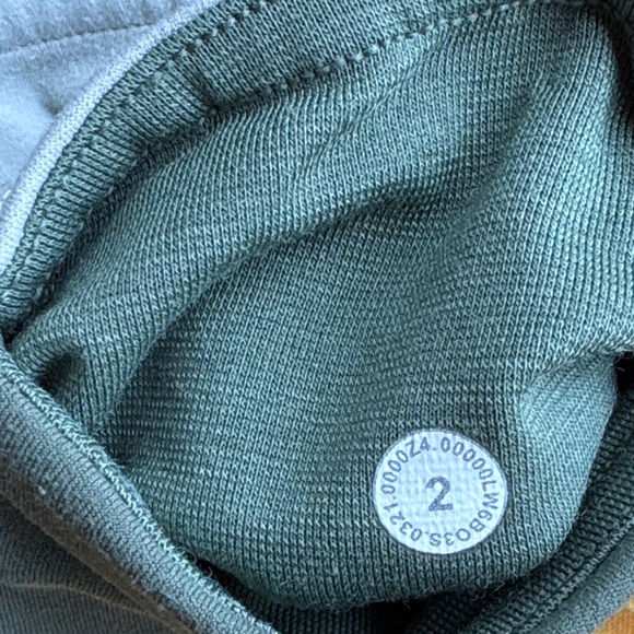 Lululemon Nulu Colour Block High-Rise Crop 23" Green Twill / Green Fern Size 2 - Picture 8 of 10